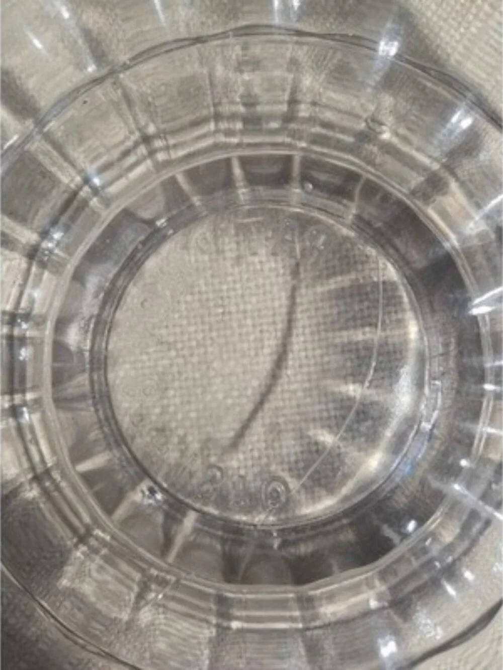 Antique EAPG Clear Glass Serving Bowl Patented Nov 8 1870 Scalloped Ribbed 8